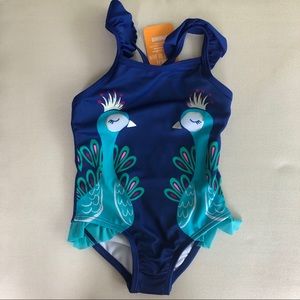 Gymboree Peacock Bathing Suit. NWT Sz 2T